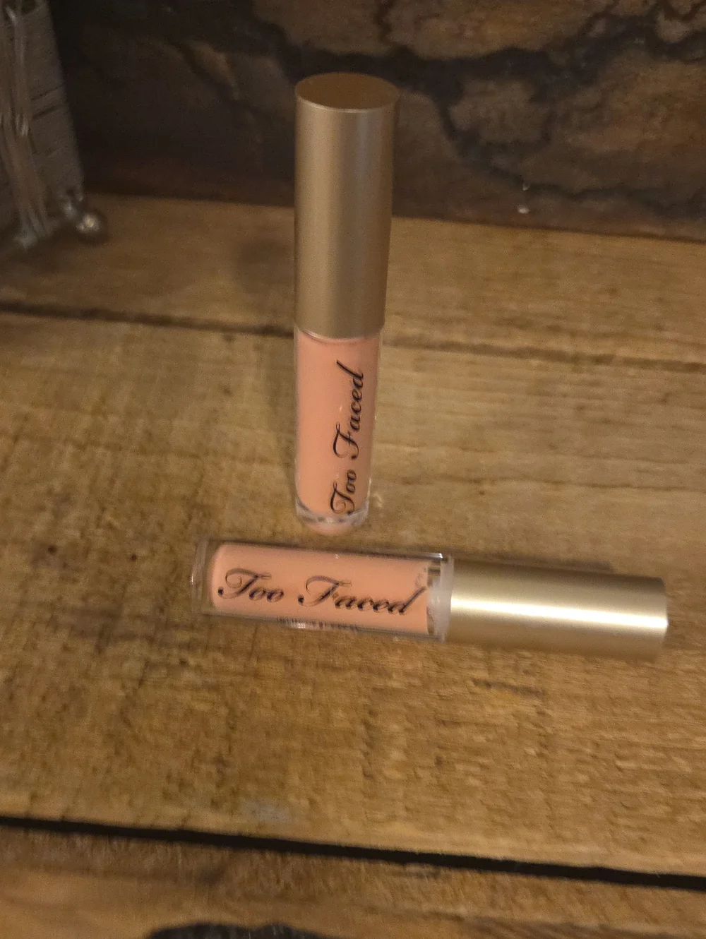 Too Faced Peachy Nude Lip Gloss Duo - Naked Dolly NEW